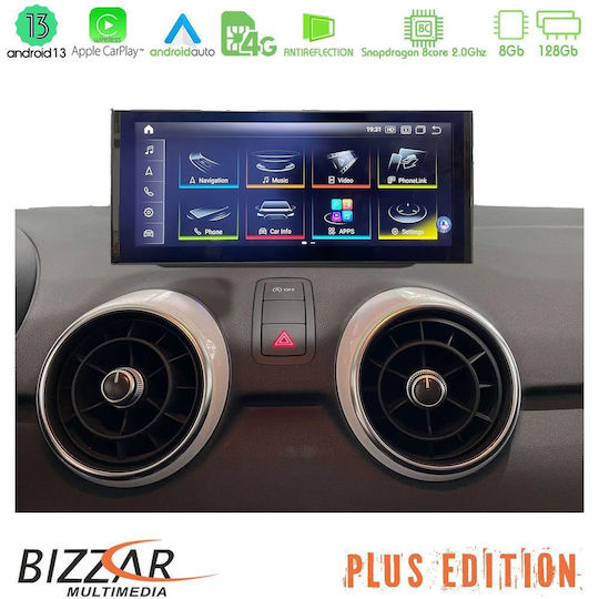 Bizzar Ηχοσύστημα Αυτοκινήτου για Audi A1 2010-2018 (Bluetooth/USB/AUX/WiFi/GPS/Apple-Carplay/Android-Auto/CD) με Οθόνη Αφής 10.25"