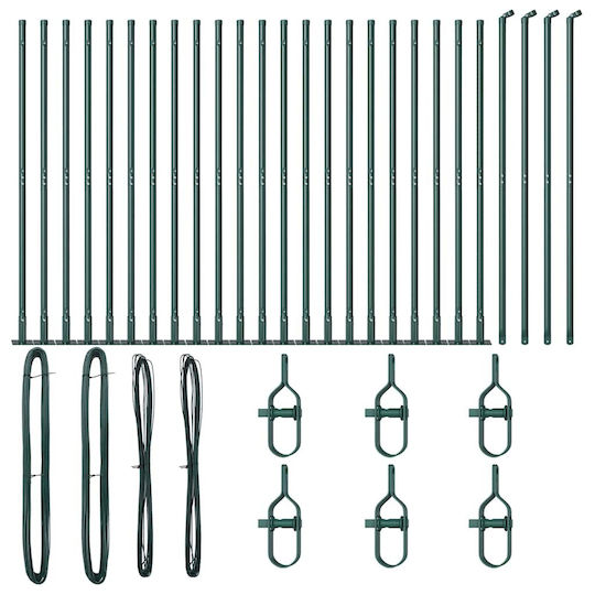 vidaXL Garden Fencing Material 26pcs Green