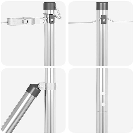 vidaXL Draht für Gartenzaun aus Stahl 3.2x3.2cm 52Stück Silver