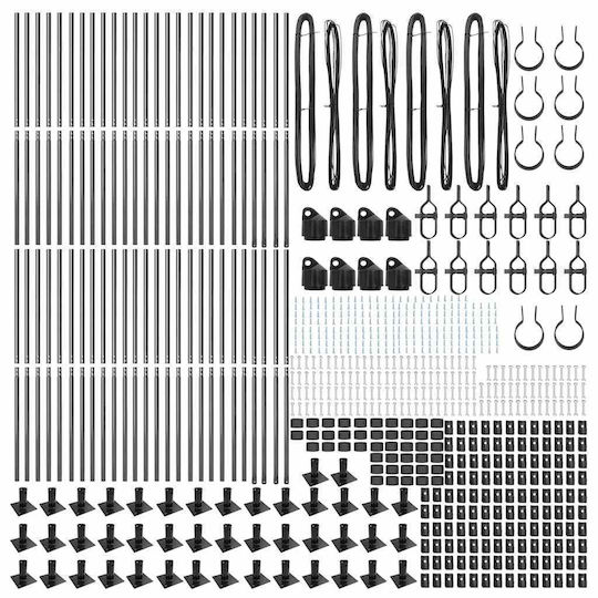 vidaXL Garden Fencing Material 52pcs Gray