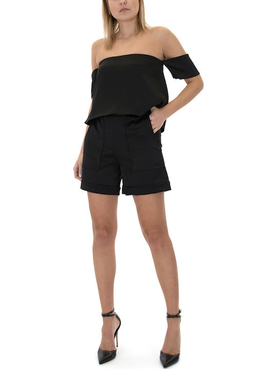 Women's Blouse Short Sleeve Black