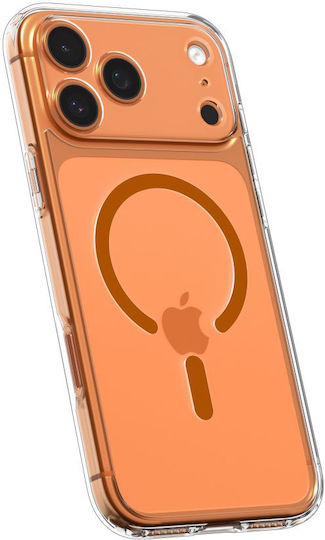 Spigen Ultra Hybrid MagFit Rückseite Umschlag Silikon 2mm Transparent Orange (iPhone 17 Pro)