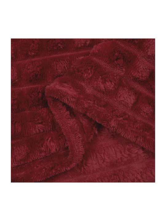 vidaXL Ριχτάρι Πολυθρόνας Fleece 240x220εκ. Βεραμάν Κόκκινο