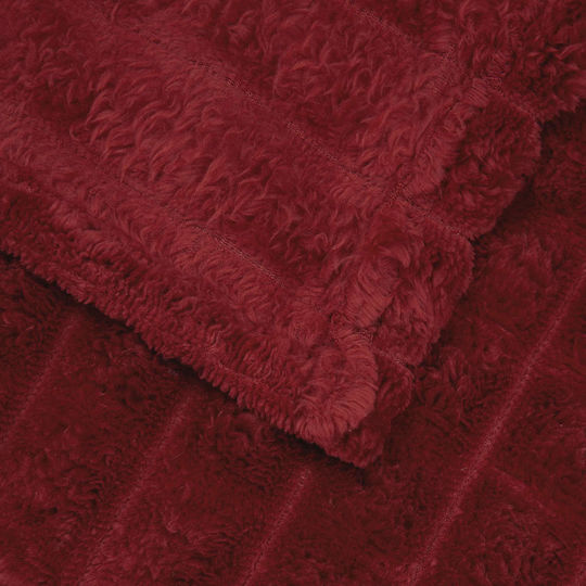 vidaXL Armchair Throw Fleece 240x220cm Turquoise Red