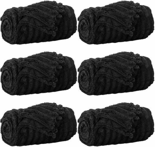 vidaXL Cuvertură Pentru Canapea De Fotoliu Polar Fleece 200x150cm Neagră