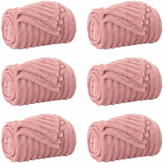 vidaXL Ριχτάρι Πολυθρόνας Fleece 200x150εκ. Ροζ