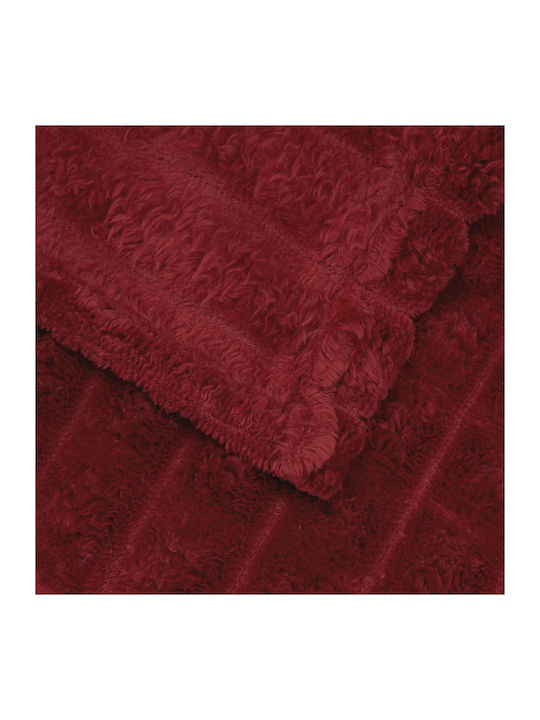 vidaXL Ριχτάρι Πολυθρόνας Fleece 150x130εκ. Βεραμάν Κόκκινο