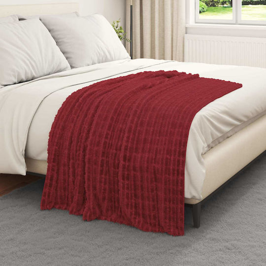 vidaXL Cuverturi Pentru Canapea De Fotoliu Polar Fleece 150x130cm Verde Roșu