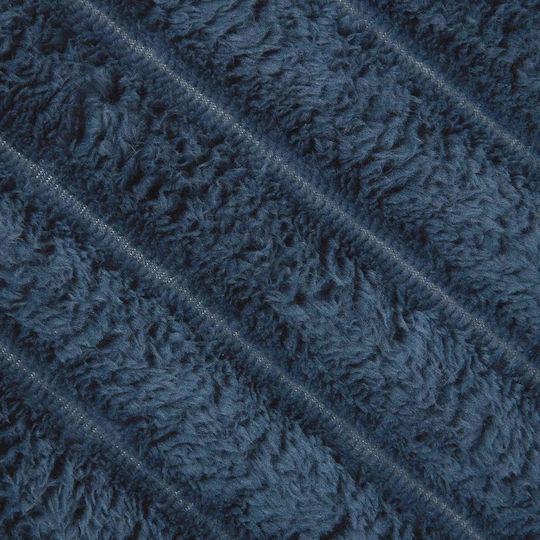 vidaXL Ριχτάρι Πολυθρόνας Fleece 200x150εκ. Σκούρο Μπλε