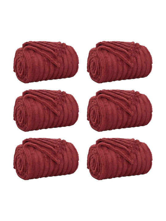 vidaXL Ριχτάρι Πολυθρόνας Fleece 200x150εκ. Βεραμάν Κόκκινο