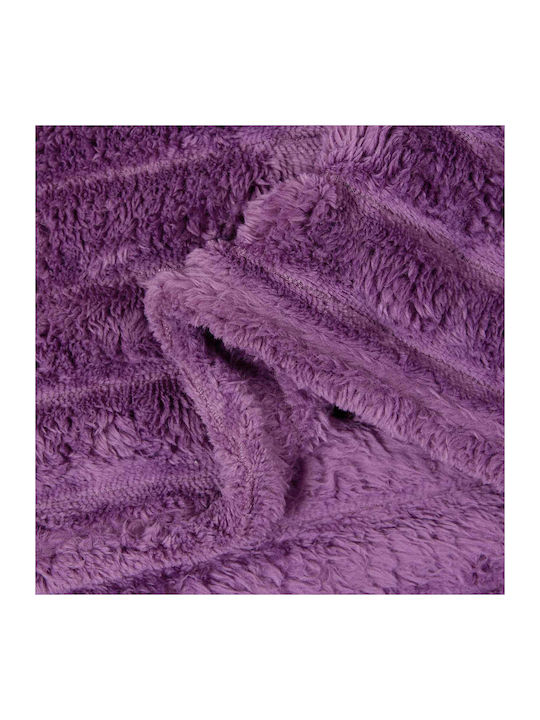vidaXL Ριχτάρι Πολυθρόνας Fleece 200x150εκ. Μοβ 42016902