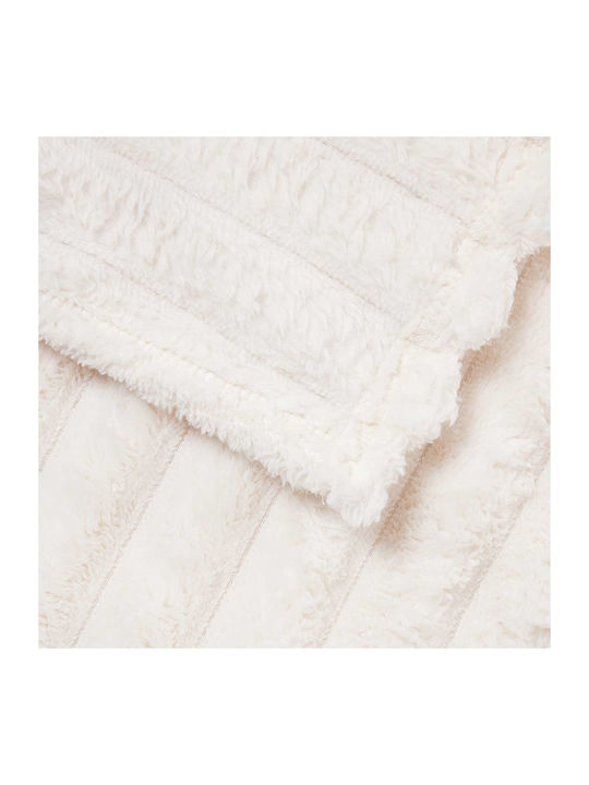 vidaXL Ριχτάρι Πολυθρόνας Fleece 240x220εκ. Κρεμ 42016899