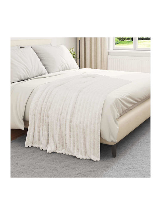 vidaXL Ριχτάρι Πολυθρόνας Fleece 150x130εκ. Κρεμ