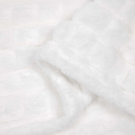 vidaXL Ριχτάρι Πολυθρόνας Fleece 240x220εκ. Λευκό
