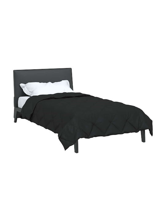 vidaXL Double Blanket 200x140cm Black