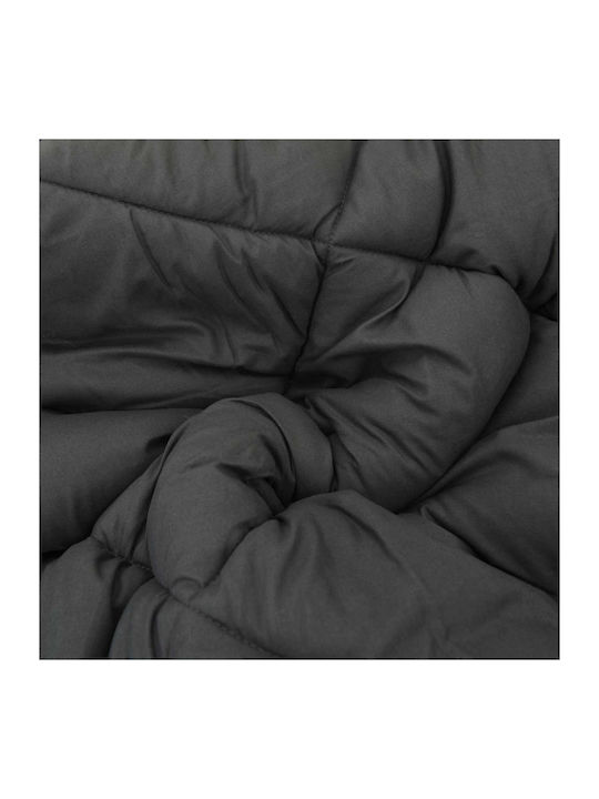 vidaXL Doppelbettdecke 200x135cm Hellgrau Anthrazit