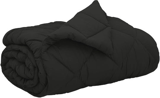 vidaXL Κουβέρτα Υπέρδιπλη 220x200εκ. Μαύρο