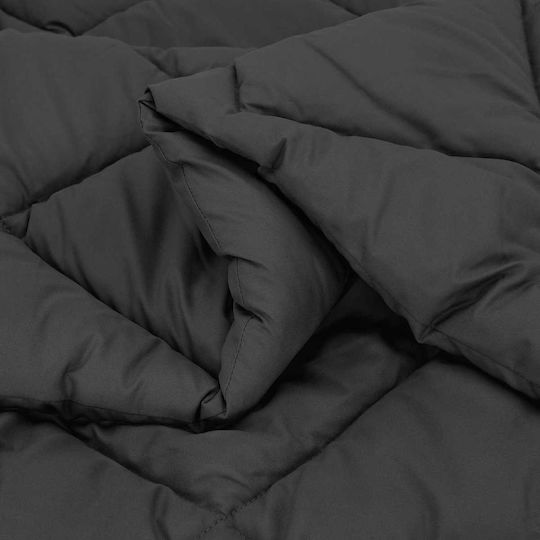 vidaXL Super King Blanket 220x155cm Charcoal