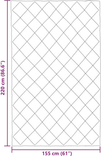 vidaXL Super King Blanket 220x155cm Light Gray