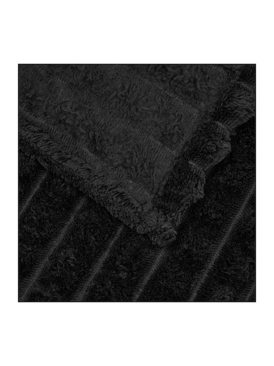 vidaXL Fleece Decke Doppel 200x150cm Schwarz