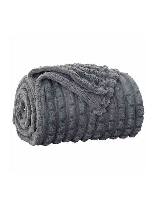 vidaXL Fleece Decke King Size 270x240cm Dunkelgrau