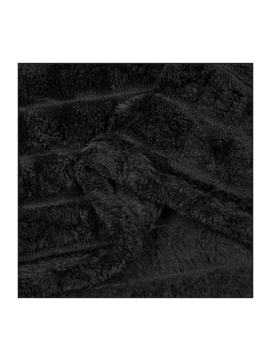 vidaXL Fleece-Decke Übergröße 240x220cm Schwarz