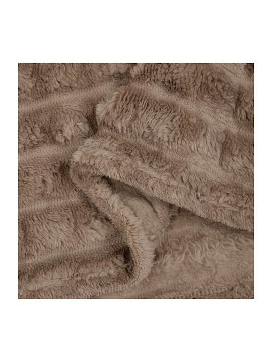 vidaXL Pătură Polar Fleece Simplă 150x130cm Camelopard