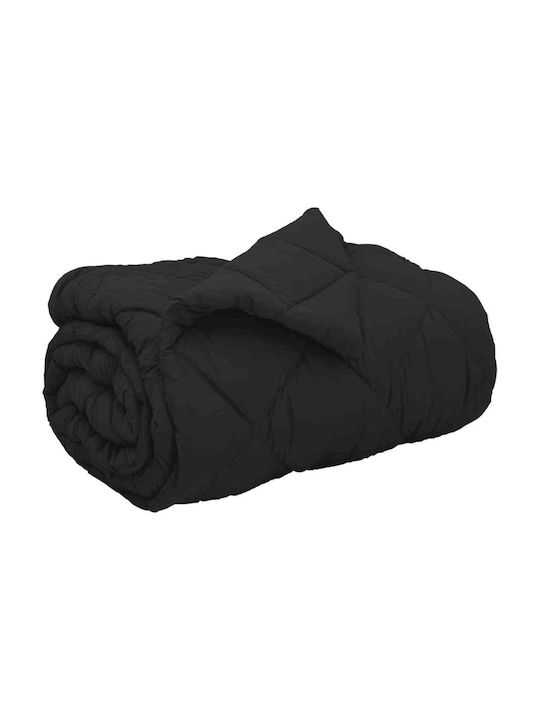 vidaXL Плик за Завивка Кинг Сайз 220x155 Черно