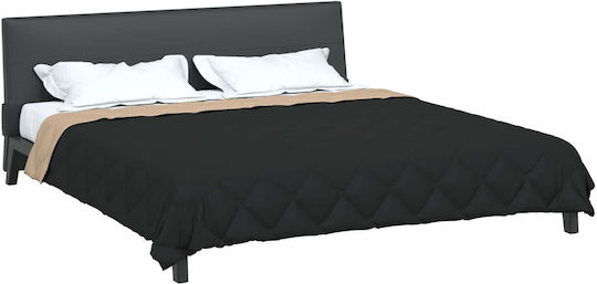 vidaXL Duvet Cover Double 200x200 Black, Tan