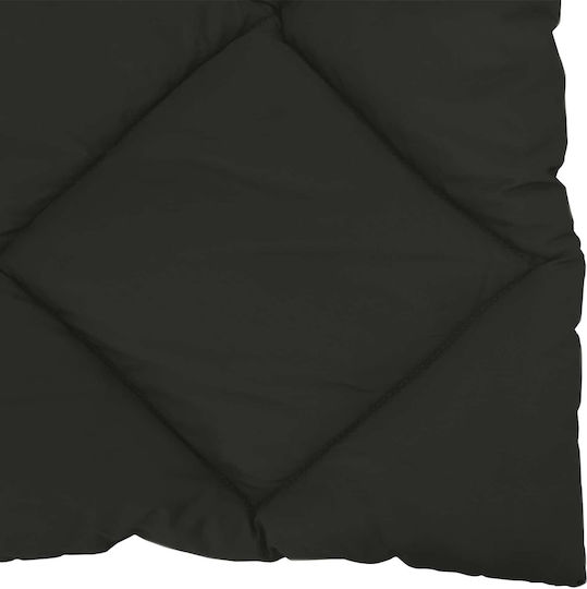 vidaXL Duvet Cover Single 135x200 Black Velvet-Black Metal