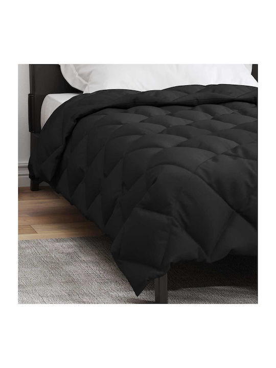 vidaXL Плик за Завивка Единичен 135x200 Черно