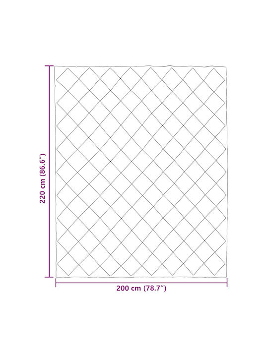 vidaXL Плик за Завивка Кинг Сайз 220x200 Taupe