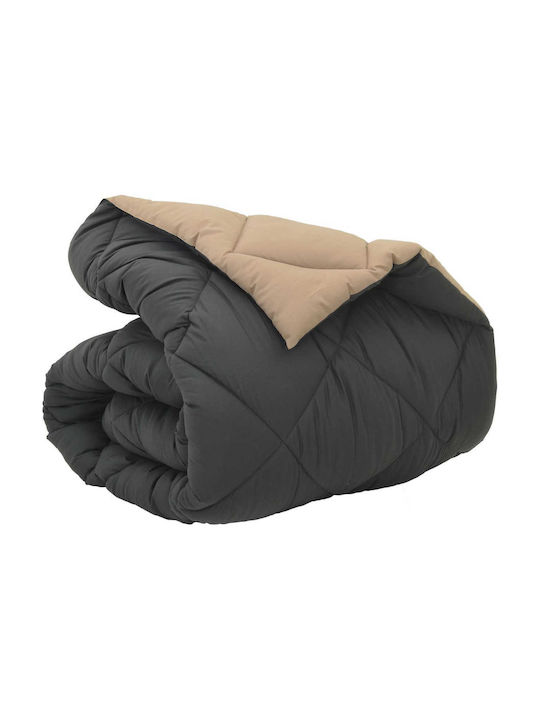 vidaXL Duvet Cover Single 135x200 Anthracite, Tan
