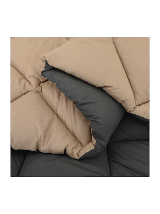vidaXL Плик за Завивка Двоен 200x200 Anthracite, Tan