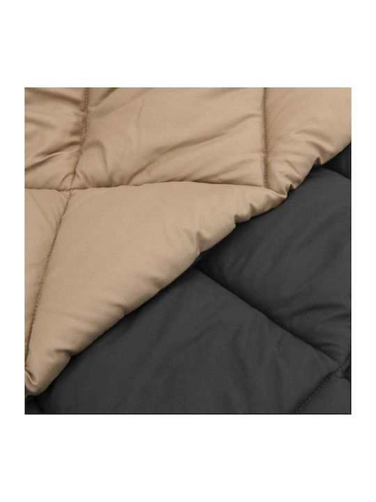 vidaXL Плик за Завивка Двоен 200x200 Anthracite, Tan