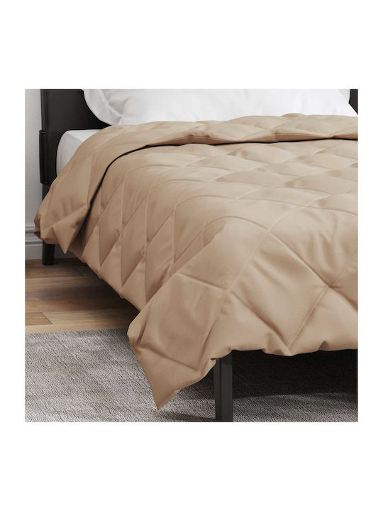 vidaXL Плик за Завивка Кинг Сайз 220x155 Taupe #
