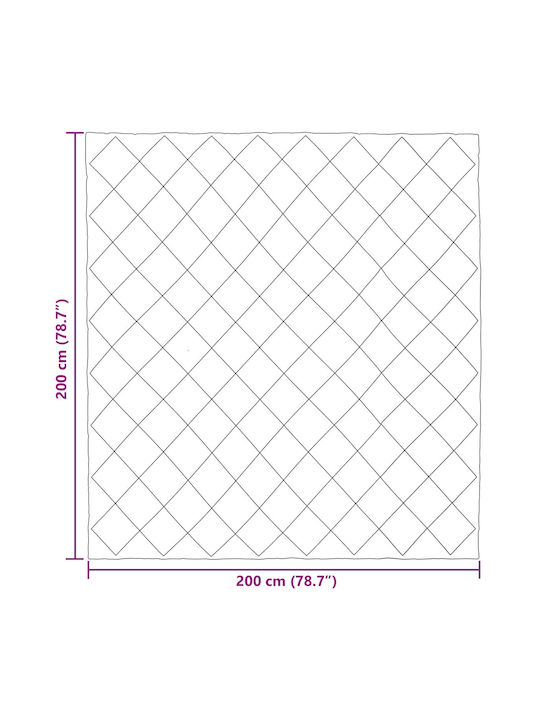 vidaXL Плик за Завивка Двоен 200x200 Black, Anthracite