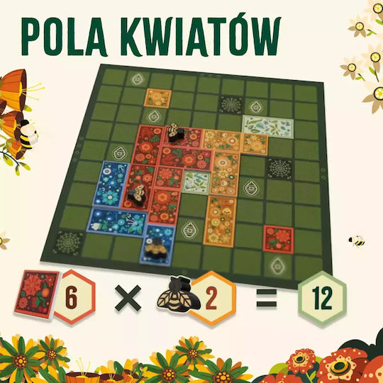 Board Game Fields of Flowers for 1-4 Players 8+ Years Old (PL) Nasza Ksiegarnia