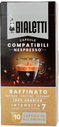Capsule Bialetti Espresso Raffinato Compatibile cu Nespresso Pachet de 10 Bucăți