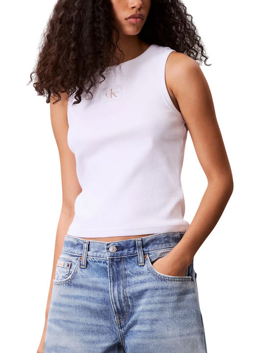 Women's Blouse Cotton Sleeveless White