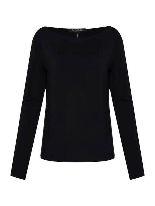 Damen Sport Bluse Langärmelig Schwarz