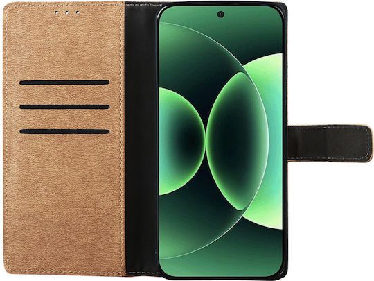 Volte-Tel Книга Изкуствена кожа / Силикон Златист (Xiaomi 17 Pro Max)