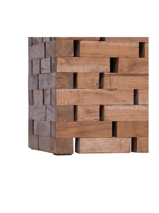 Square Side Table Made of Solid Wood Beige 29x29x48 cm