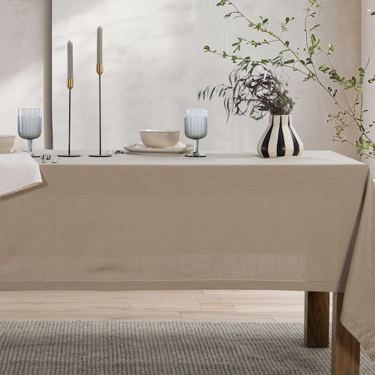 Nef-Nef Homeware Покривка за маса Памучна Steady Бежов 150x250бр