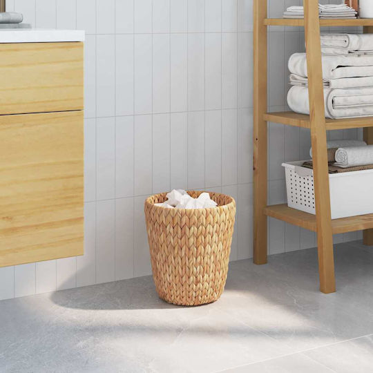 vidaXL Inox Badezimmer Mülleimer Braun