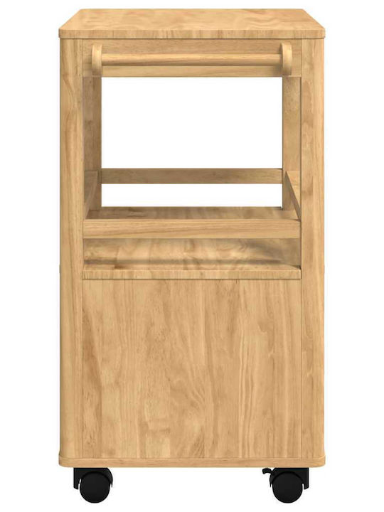 vidaXL Wooden Kitchen Rack 3 Tiers Brown 72.5x45x80cm