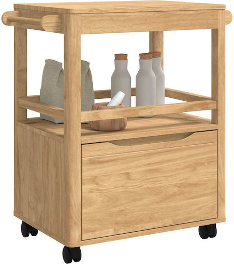 vidaXL vidaXL Küchenregal Hölzernes 3 Ebenen Braun 72.5x45x80cm