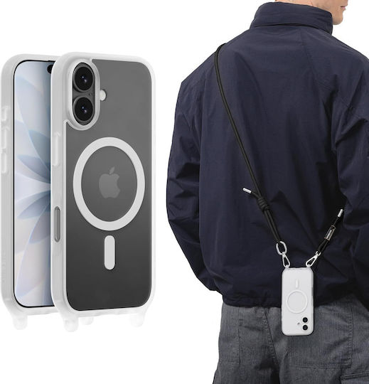 Mageasy Roar M With Lanyard Back Cover Σιλικόνης με Λουράκι Διάφανο (iPhone 17)