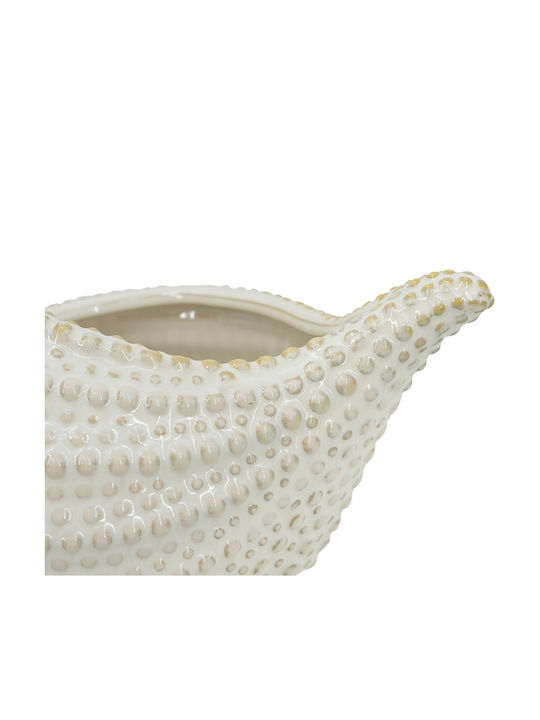 Artekko Κασπώ Κεραμικό Λευκό 24x16.5x14εκ.