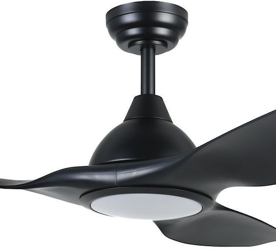 Eglo Tunitas Ανεμιστήρας Οροφής 132cm με Φως Μαύρος